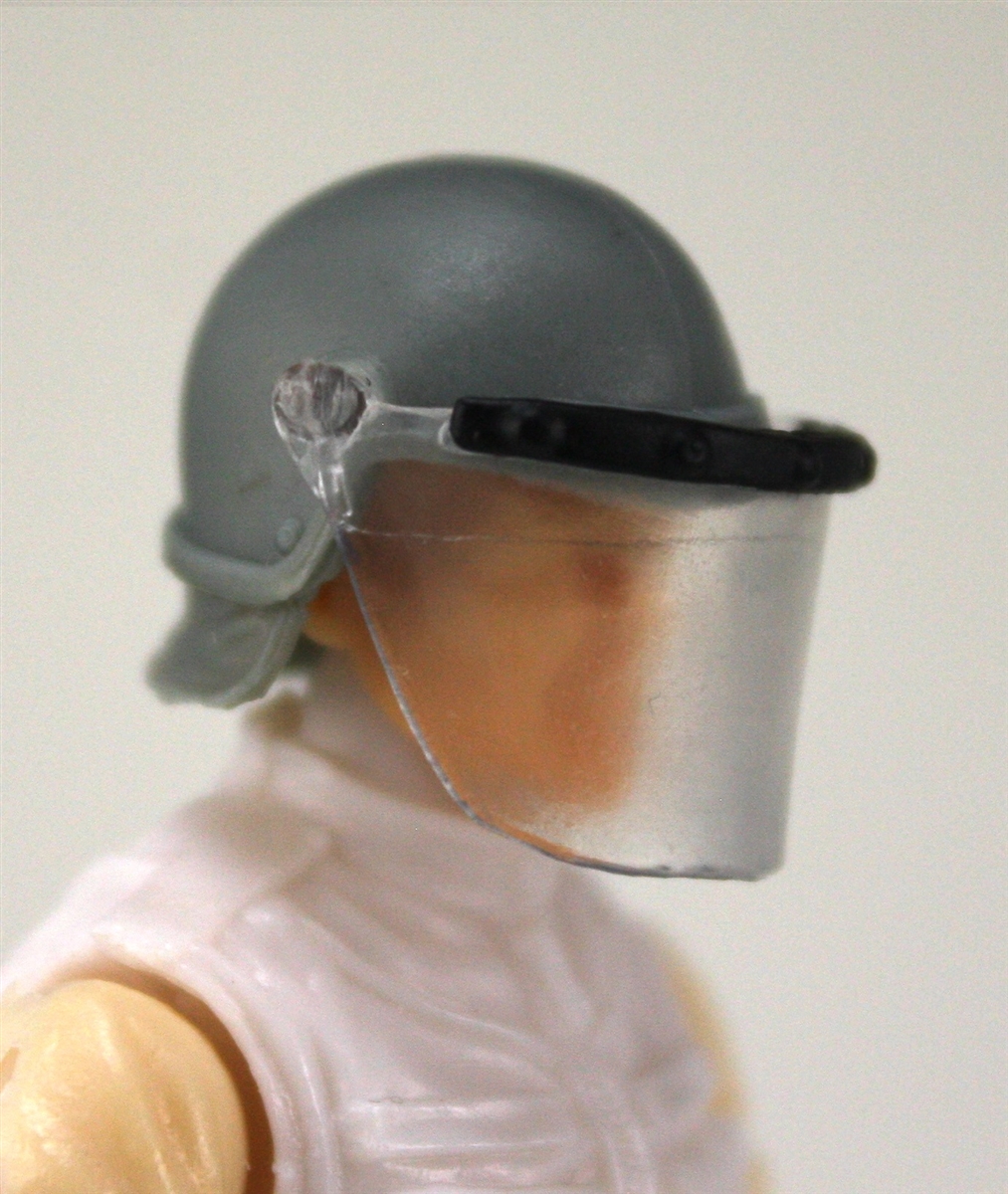 1/6 Scale Toy GSG9 Breacher Riot Helmet w/Face Shield & Radio 