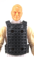 Male Vest: Plate Carrier Type GRAY Version - 1:18 Scale Modular MTF Accessory for 3-3/4" Action Figures