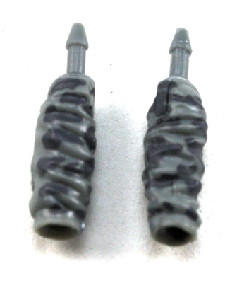 Female Forearms: Gray Camo Cloth Forearms (NO Armor) - Right AND Left (Pair) - 1:18 Scale MTF Vakyries Accessory for 3-3/4" Action Figures