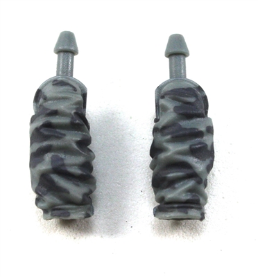 Male Forearms: Gray Camo Cloth Forearms (NO Armor) - Right AND Left (Pair) - 1:18 Scale MTF Accessory for 3-3/4" Action Figures