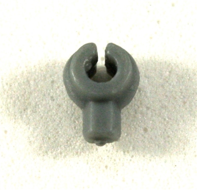 "C-Clip" Universal Modular Mounting Peg: Gray Version - 1:18 Scale MTF Accessory for 3 3/4 Inch Action Figures