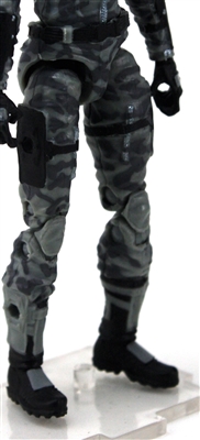 Female Legs WITH Waist: GRAY CAMO Legs  - Right AND Left Legs WITH Waist - 1:18 Scale MTF Valkyries Accessory for 3-3/4" Action Figures