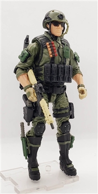 "GREEN TROOPER #1" LIGHT SKIN Geared-Up MTF Male Trooper - 1:18 Scale Marauder Task Force Action Figure