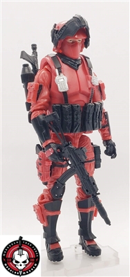 Marauder "RED TROOPER" Geared-Up MTF Male Trooper - 1:18 Scale Marauder Task Force Action Figure
