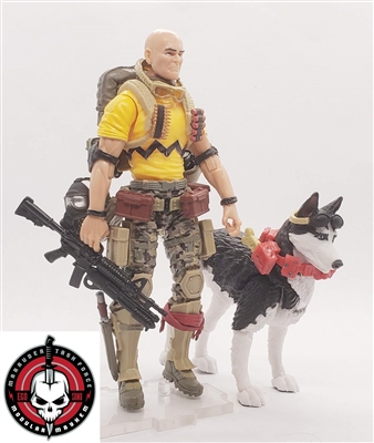 Marauder "WASTE-LAND CHUCK & PUP" DELUXE Geared-Up MTF 2 Piece Set - 1:18 Scale Marauder Task Force Action Figure & K9