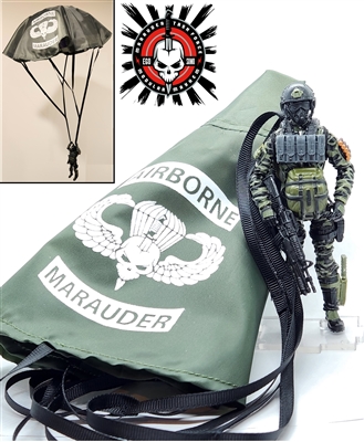 Marauder "AIRBORNE" with PARACHUTE Geared-Up MTF Male Trooper - 1:18 Scale Marauder Task Force Action Figure