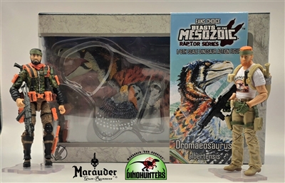 Marauder Dinohunters "BUSHMASTER & RANGER" 2- Man Team #2 with FREE Dromaeosaurus - 1:18 Scale Marauder Task Force Set