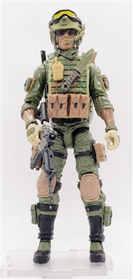 "GREEN TROOPER #3" DARK SKIN Geared-Up MTF Male Trooper - 1:18 Scale Marauder Task Force Action Figure