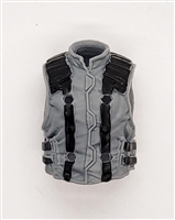 Male Vest: Model 86 Type LIGHT GRAY Version - 1:18 Scale Modular MTF Accessory for 3-3/4" Action Figures