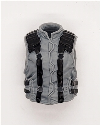Male Vest: Model 86 Type LIGHT GRAY Version - 1:18 Scale Modular MTF Accessory for 3-3/4" Action Figures
