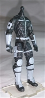MTF Male Trooper Body WITHOUT Head BLACK with GRAY "Tech-Ops" Version BASIC - 1:18 Scale Marauder Task Force Action Figure