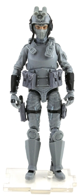 DELUXE MTF Female Valkyries GRAY "Tech-Ops" Version - 1:18 Scale Marauder Task Force Action Figure