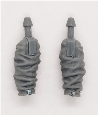 Male Forearms: GRAY Cloth Forearms (NO Armor) - Right AND Left (Pair) - 1:18 Scale MTF Accessory for 3-3/4" Action Figures