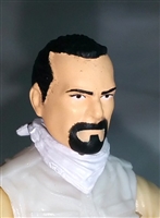 Male Head: "Trooper" Light Skin Tone with BLACK GOATEE - 1:18 Scale MTF Accessory for 3-3/4" Action Figures