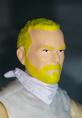 Male Head: "Trooper" Light Skin Tone with BLONDE BEARD - 1:18 Scale MTF Accessory for 3-3/4" Action Figures