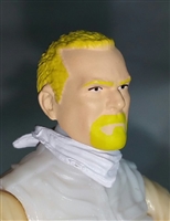 Male Head: "Trooper" Light Skin Tone with BLONDE GOATEE - 1:18 Scale MTF Accessory for 3-3/4" Action Figures