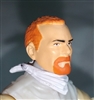 Male Head: "Trooper" Light Skin Tone with RED GOATEE - 1:18 Scale MTF Accessory for 3-3/4" Action Figures