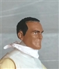 Male Head: "Trooper" Tan Skin Tone with Black Hair - 1:18 Scale MTF Accessory for 3-3/4" Action Figures