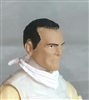 Male Head: "Trooper" LIGHT-TAN (Asian) Skin Tone with Black Hair - 1:18 Scale MTF Accessory for 3-3/4" Action Figures