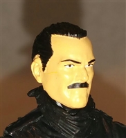 Male Head: "Trooper" Light Skin Tone with BLACK MUSTACHE - 1:18 Scale MTF Accessory for 3-3/4" Action Figures
