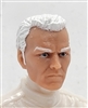 Male Head: "KELLY" LIGHT Skin Tone with WHITE Hair - 1:18 Scale MTF Accessory for 3-3/4" Action Figures