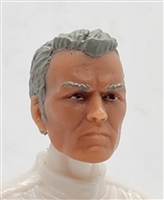 Male Head: "KELLY" TAN Skin Tone with GRAY Hair - 1:18 Scale MTF Accessory for 3-3/4" Action Figures