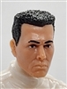 Male Head: "ED" LIGHT Skin Tone with BLACK Hair - 1:18 Scale MTF Accessory for 3-3/4" Action Figures