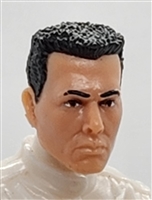 Male Head: "ED" LIGHT Skin Tone with BLACK Hair - 1:18 Scale MTF Accessory for 3-3/4" Action Figures