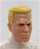 Male Head: "ED" LIGHT Skin Tone with BLONDE Hair - 1:18 Scale MTF Accessory for 3-3/4" Action Figures