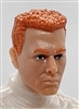 Male Head: "ED" LIGHT Skin Tone with RED Hair - 1:18 Scale MTF Accessory for 3-3/4" Action Figures