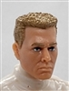 Male Head: "ED" LIGHT Skin Tone with LIGHT BROWN Hair - 1:18 Scale MTF Accessory for 3-3/4" Action Figures
