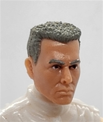 Male Head: "ED" LIGHT Skin Tone with GRAY Hair - 1:18 Scale MTF Accessory for 3-3/4" Action Figures