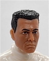 Male Head: "ED" TAN Skin Tone with BLACK Hair - 1:18 Scale MTF Accessory for 3-3/4" Action Figures