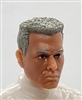 Male Head: "ED" TAN Skin Tone with GRAY Hair - 1:18 Scale MTF Accessory for 3-3/4" Action Figures