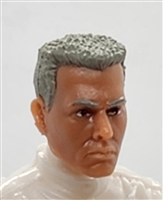 Male Head: "ED" TAN Skin Tone with GRAY Hair - 1:18 Scale MTF Accessory for 3-3/4" Action Figures