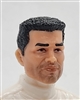 Male Head: "BEAU" LIGHT Skin Tone with BLACK Hair - 1:18 Scale MTF Accessory for 3-3/4" Action Figures