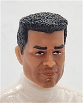 Male Head: "BEAU" TAN Skin Tone with BLACK Hair - 1:18 Scale MTF Accessory for 3-3/4" Action Figures