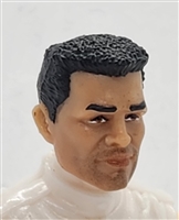Male Head: "BEAU" LIGHT-TAN (ASIAN) Skin Tone with BLACK Hair - 1:18 Scale MTF Accessory for 3-3/4" Action Figures