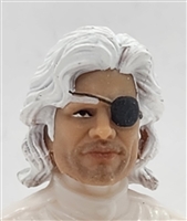 Male Head: "KEN" LIGHT-TAN (ASIAN) Skin Tone with WHITE  Hair - 1:18 Scale MTF Accessory for 3-3/4" Action Figures