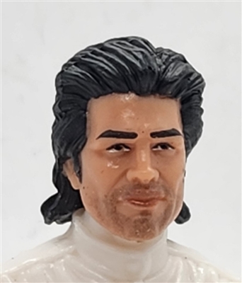 Male Head: "HENRY" LIGHT Skin Tone with  BLACK Hair - 1:18 Scale MTF Accessory for 3-3/4" Action Figures