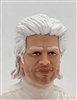 Male Head: "HENRY" LIGHT Skin Tone with WHITE Hair - 1:18 Scale MTF Accessory for 3-3/4" Action Figures