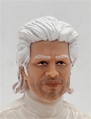 Male Head: "HENRY" LIGHT Skin Tone with WHITE Hair - 1:18 Scale MTF Accessory for 3-3/4" Action Figures