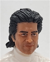 Male Head: "HENRY" TAN Skin Tone with  BLACK Hair - 1:18 Scale MTF Accessory for 3-3/4" Action Figures