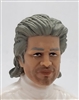 Male Head: "HENRY" LIGHT-TAN (ASIAN) Skin Tone with  GRAY Hair - 1:18 Scale MTF Accessory for 3-3/4" Action Figures