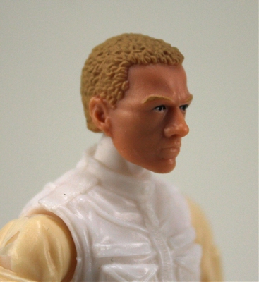 Male Head: "Vanguard" Light Skin Tone with Light Brown Hair - 1:18 Scale MTF Accessory for 3-3/4" Action Figures