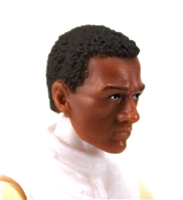 Male Head: "Vanguard" Tan Skin Tone with BROWN Hair - 1:18 Scale MTF Accessory for 3-3/4" Action Figures