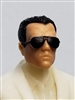 Male Head: "Miles" Light Skin Tone with Aviator Sunglasses & Black Hair - 1:18 Scale MTF Accessory for 3-3/4" Action Figures