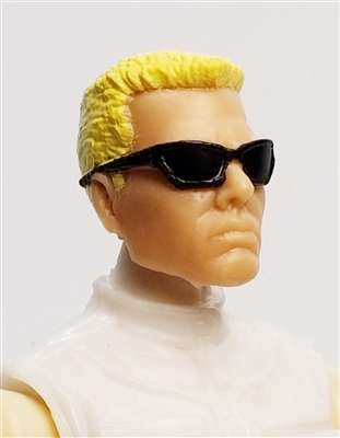 Male Head: "DUTCH" Light Skin Tone with Sport Sunglasses & Blonde Hair - 1:18 Scale MTF Accessory for 3-3/4" Action Figures
