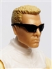 Male Head:  "DUTCH" Light Skin Tone with Sport Sunglasses & Light Brown Hair - 1:18 Scale MTF Accessory for 3-3/4" Action Figures