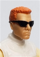 Male Head:  "DUTCH" Light Skin Tone with Sport Sunglasses & Red Hair - 1:18 Scale MTF Accessory for 3-3/4" Action Figures